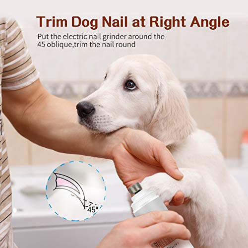 Upgrade Dog Nail Grinder and Clippers Quiet with 20h Working Time...