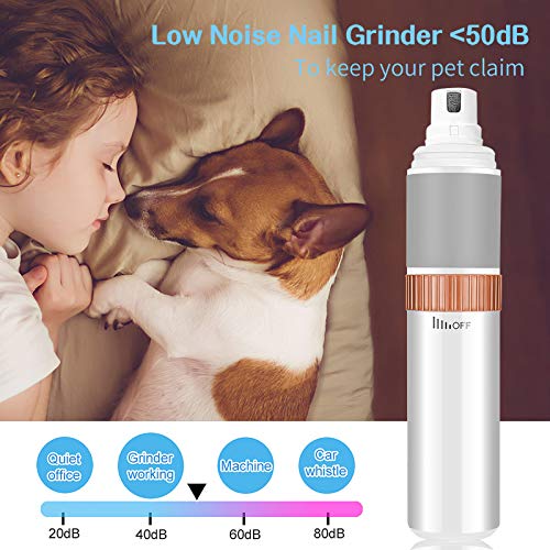 Upgrade Dog Nail Grinder and Clippers Quiet with 20h Working Time...