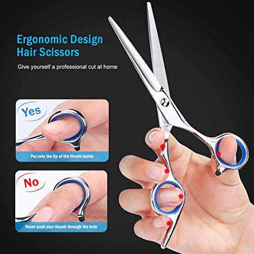 10Pcs Hair Cutting Scissors Set Acgocea Professional Barber Sciss...