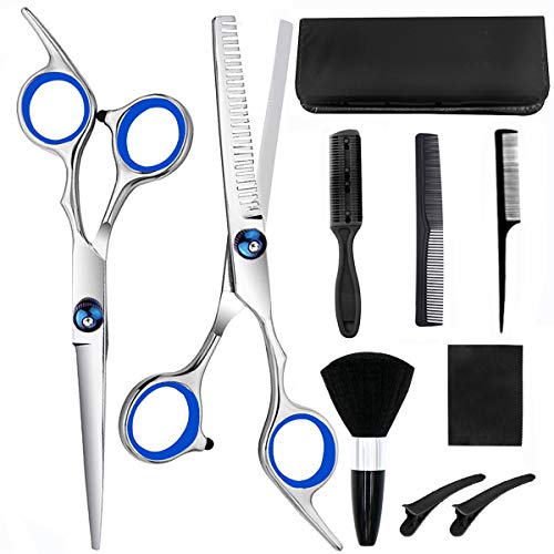 10Pcs Hair Cutting Scissors Set Acgocea Professional Barber Sciss...