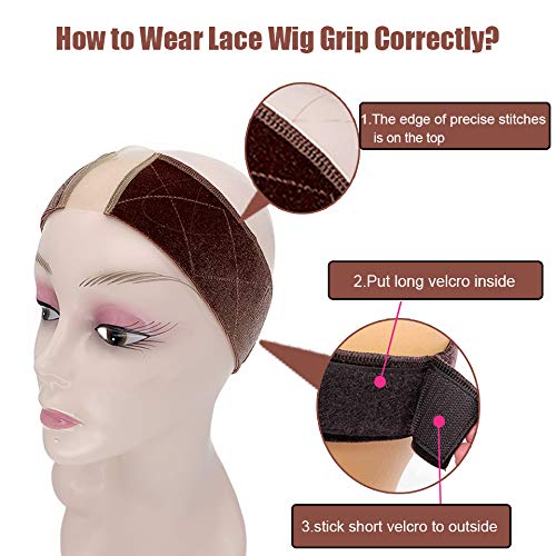 Atimiaza Wig Grip, No-Slip Velvet Wig Grip Band, Adjustable Comfo...