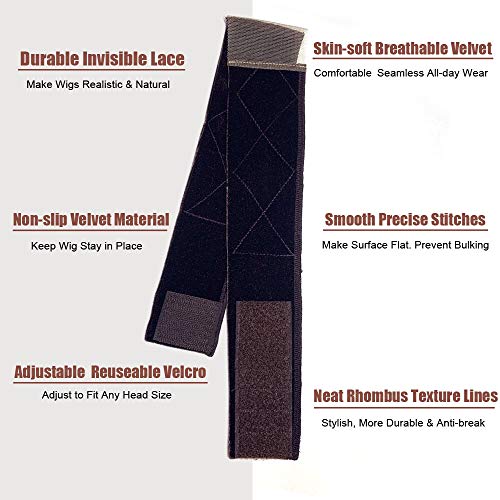Atimiaza Wig Grip, No-Slip Velvet Wig Grip Band, Adjustable Comfo...