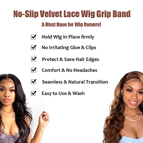 Atimiaza Wig Grip, No-Slip Velvet Wig Grip Band, Adjustable Comfo...