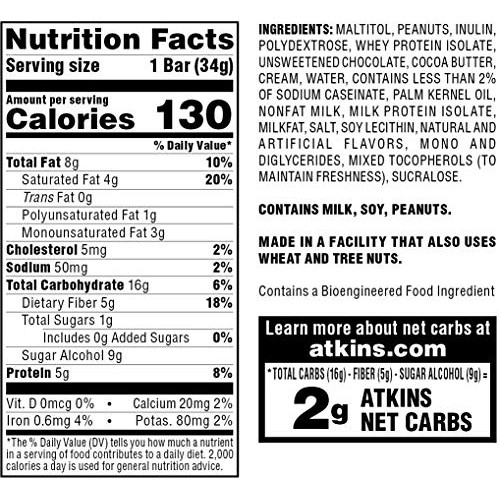 Atkins Endulge Treat Caramel Nut Chew Bar. Rich & Decadent Treat....
