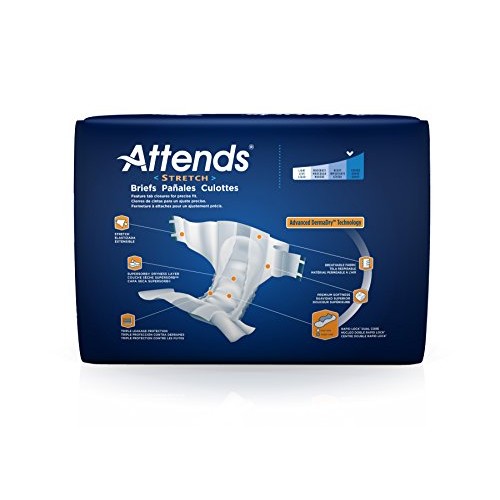 Attends Stretch Briefs with Advanced Dry-Lock Technology for Adul...