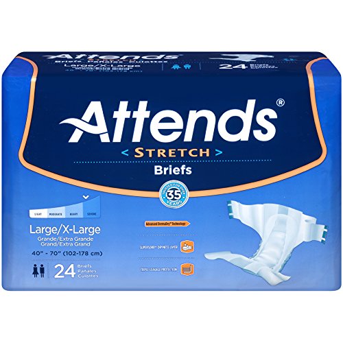 Attends Stretch Briefs with Advanced Dry-Lock Technology for Adul...
