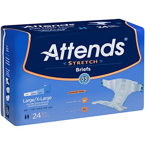 Attends Stretch Briefs with Advanced Dry-Lock Technology for Adul...