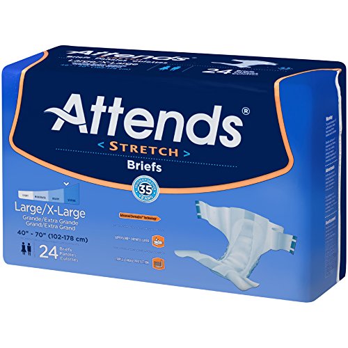 Attends Stretch Briefs with Advanced Dry-Lock Technology for Adul...