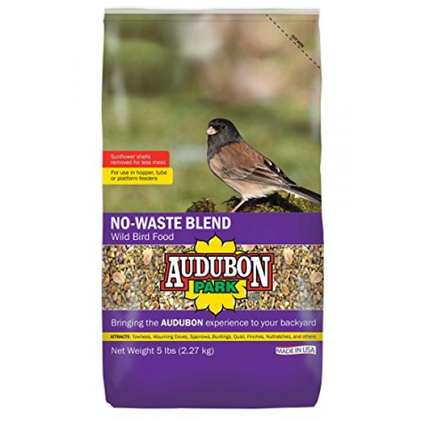 Audubon Park 12228 No-Waste Blend Wild Bird Food, 5-Pound
