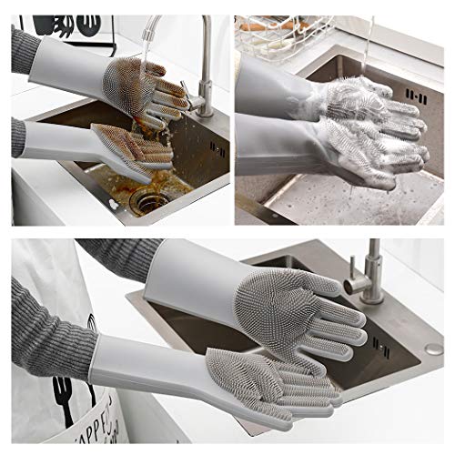 Aufew Magic Pet Grooming Gloves Dog Bathing Shampoo Brush, Heat R...