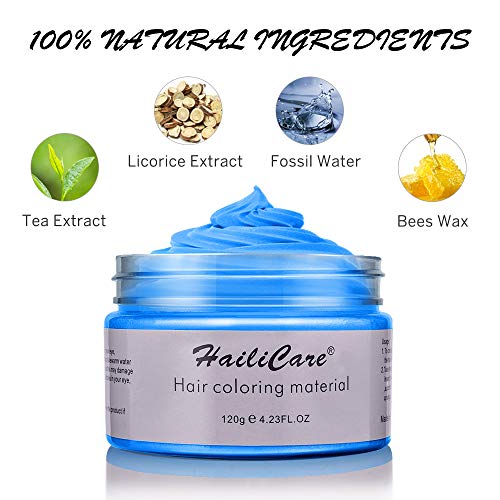 2x120g Temporary Hair Color Wax, Instant Hair Dye Wax Hair Pomade...