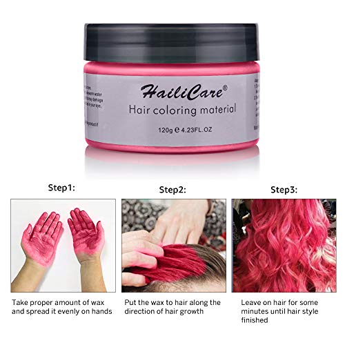 2x120g Temporary Hair Color Wax, Instant Hair Dye Wax Hair Pomade...