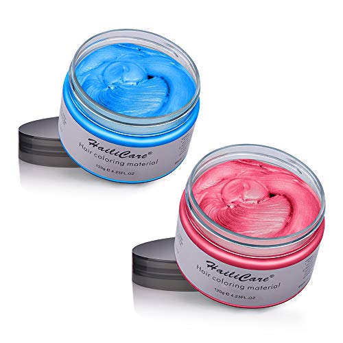 2x120g Temporary Hair Color Wax, Instant Hair Dye Wax Hair Pomade...