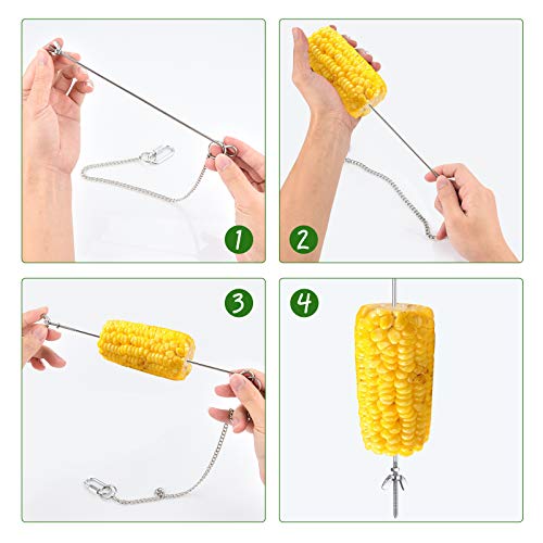 AUSHEN Chicken Veggies Skewer Food Holder 3 Pcs Vegetable Fruit H...