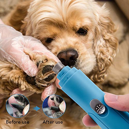 AUSHEN Dog Nail Grinder, Dog Nail Trimmer Clippers Electric Pet N...