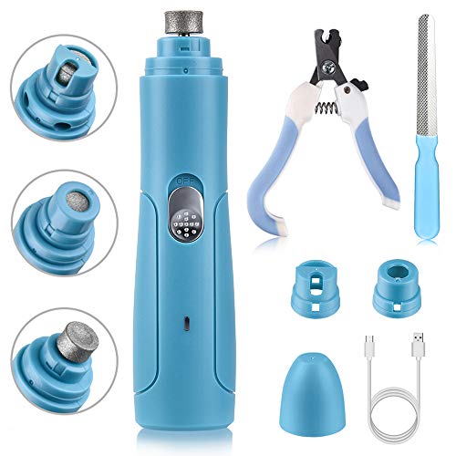 AUSHEN Dog Nail Grinder, Dog Nail Trimmer Clippers Electric Pet N...