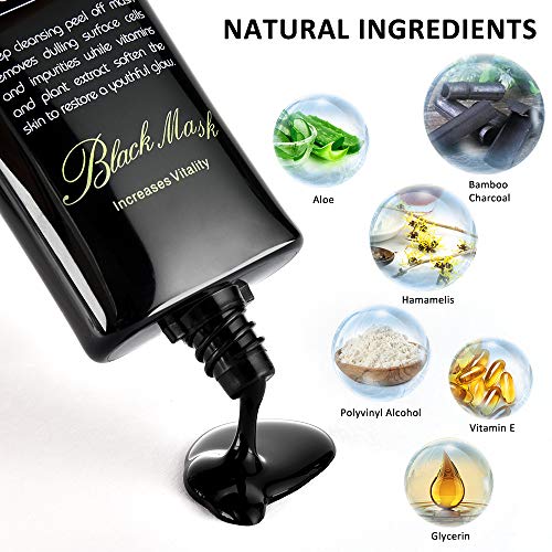 Blackhead Remover Face Mask,Black Mask,3-in-1 Purifying Charcoal ...
