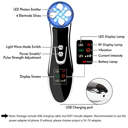 4 in 1 Vibration Face Firming Machine with Color Lights
