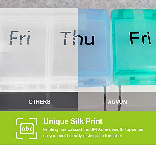 AUVON iMedassist Weekly Pill Organizer Arthritis Friendly, BPA Fr...