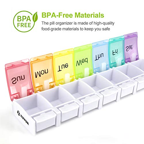 AUVON iMedassist Weekly Pill Organizer Arthritis Friendly, BPA Fr...