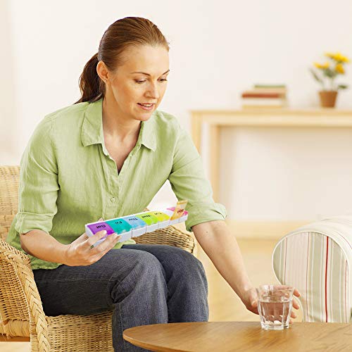 AUVON iMedassist Weekly Pill Organizer Arthritis Friendly, BPA Fr...