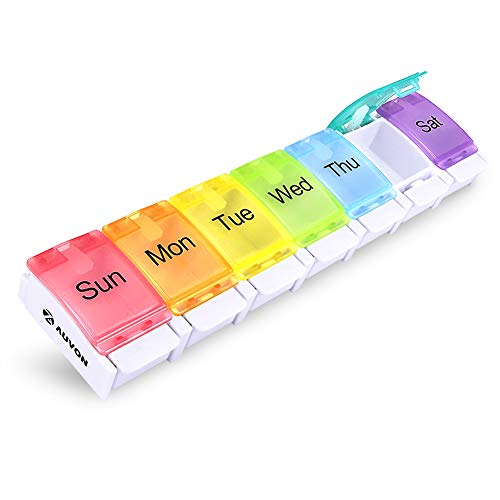 AUVON iMedassist Weekly Pill Organizer Arthritis Friendly, BPA Fr...
