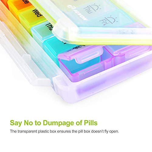 AUVON iMedassist Weekly Pill Organizer Twice a Day, 7 Day Pill ...