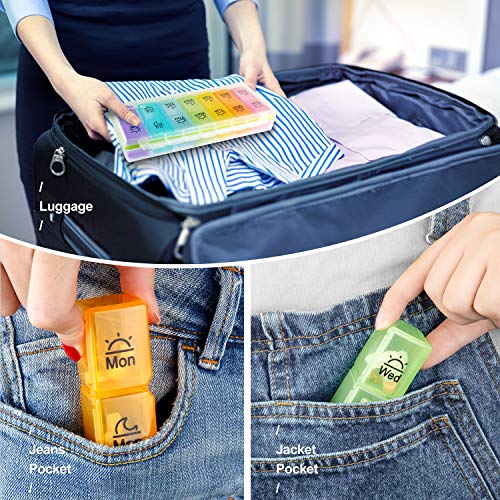 AUVON iMedassist Weekly Pill Organizer Twice a Day, 7 Day Pill ...