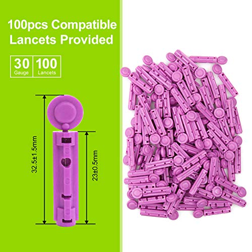 AUVON Lancing Device with Less Pain Design, Blood Sample Pen and ...