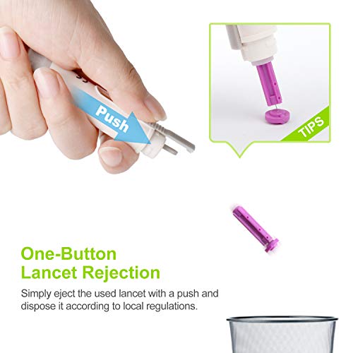 AUVON Lancing Device with Less Pain Design, Blood Sample Pen and ...