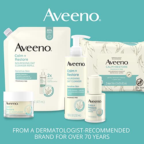Aveeno Calm + Restore Redness Relief Moisturizing Cream, Daily Fa...