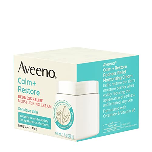 Aveeno Calm + Restore Redness Relief Moisturizing Cream, Daily Fa...