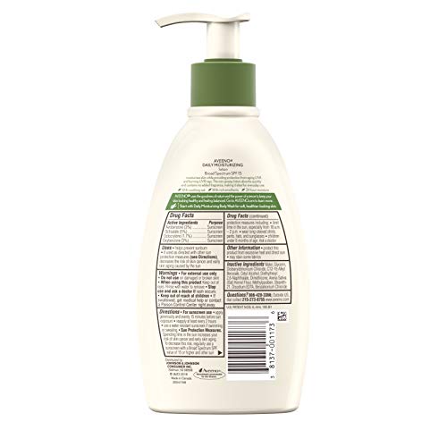 Aveeno Daily Moisturizing Body Lotion with Broad Spectrum SPF 15 ...
