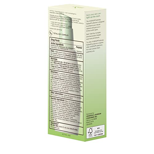Aveeno Positively Radiant Daily Facial Moisturizer with Total Soy...