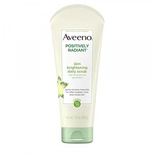 Aveeno Positively Radiant Skin Brightening Exfoliating Daily Faci...
