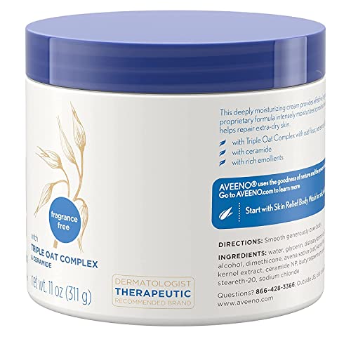 Aveeno Skin Relief Intense Moisture Repair Cream, 11 oz Pack of 3
