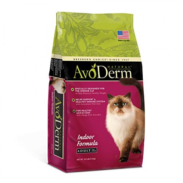 Avoderm Indoor Hairball Control Dry Cat Food, Chicken Meal Recipe...