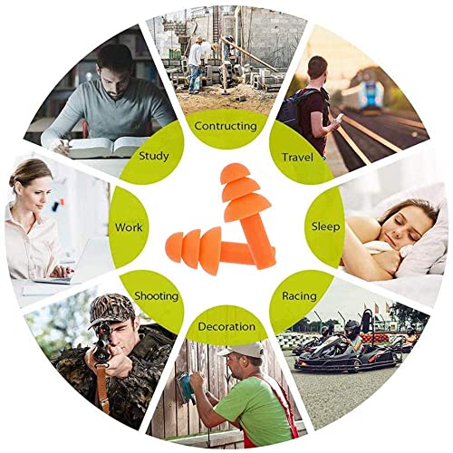 Ear Plugs for Sleeping,16 Pairs Noise Canceling Soft Reusable Sil...