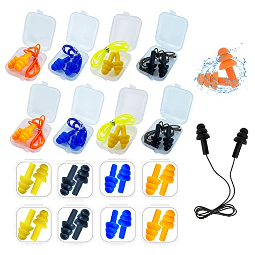 Ear Plugs for Sleeping,16 Pairs Noise Canceling Soft Reusable Sil...