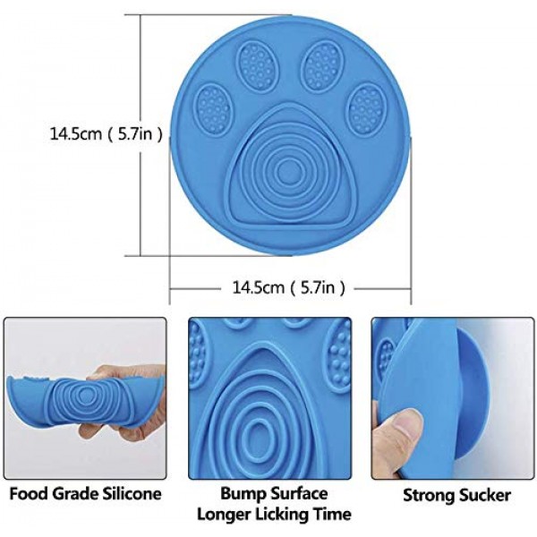2 Pack Lick Mat for Dogs in Silicone with Strong Suction, Dog Pea...