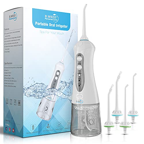 Water Flosser Teeth Cleaner, Professional flosser with 4 Jet Tips...