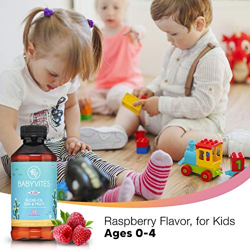 BabyVites Infant Toddler Liquid Multivitamin, Algae-Oil Vegetaria...