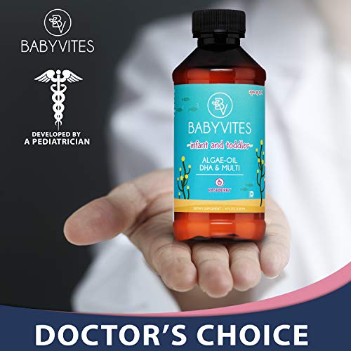 BabyVites Infant Toddler Liquid Multivitamin, Algae-Oil Vegetaria...