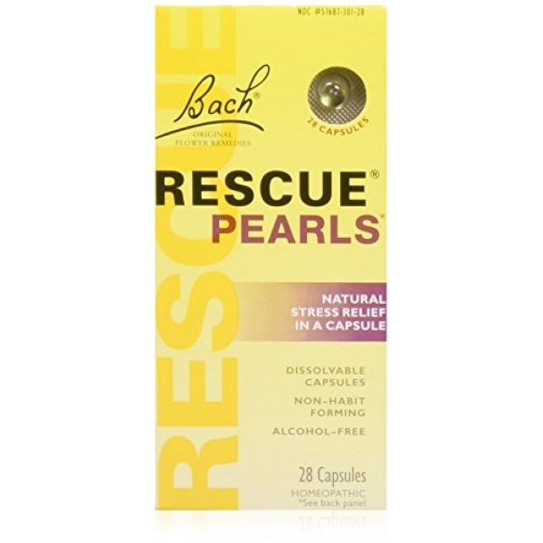 Bach Rescue Pearls Natural Stress Relief,28 Capsules Pack of 2