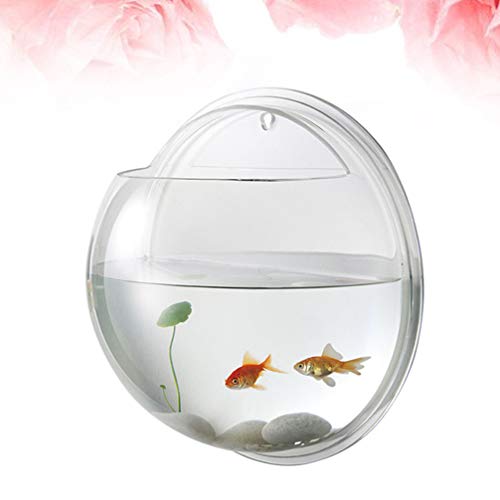 Balacoo Acrylic Wall Mounted Fish Bowl Hanging Aquarium Fish Bubb...
