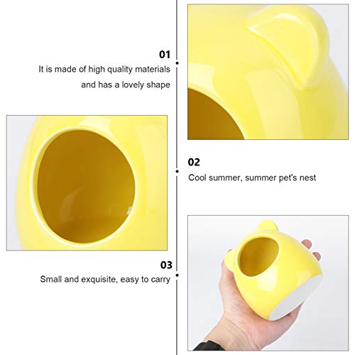 Balacoo Small Animal House, Ceramic Hamster Bedding Hideout Nest,...