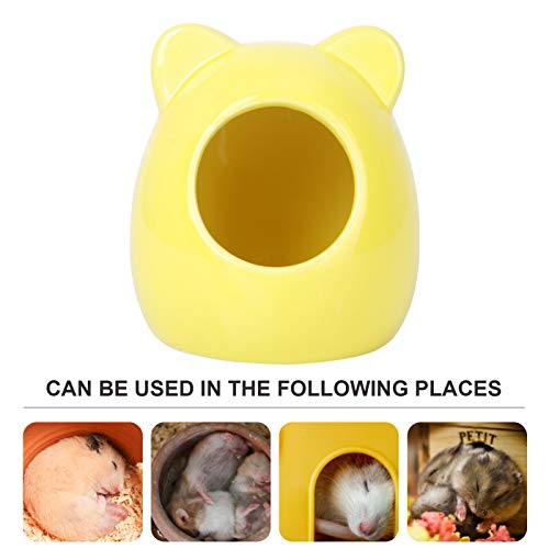 Balacoo Small Animal House, Ceramic Hamster Bedding Hideout Nest,...