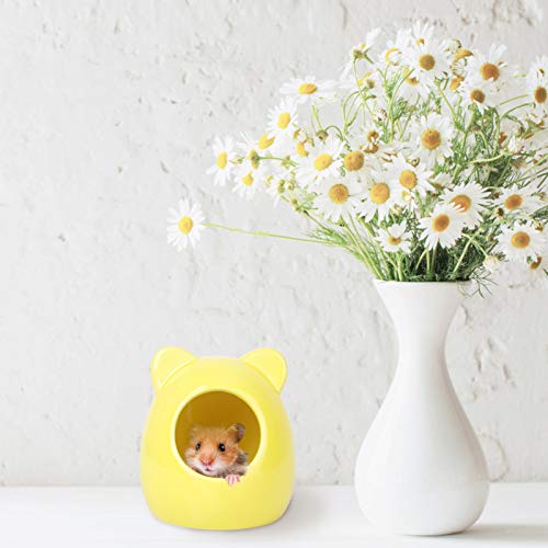 Balacoo Small Animal House, Ceramic Hamster Bedding Hideout Nest,...