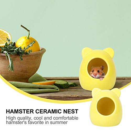 Balacoo Small Animal House, Ceramic Hamster Bedding Hideout Nest,...