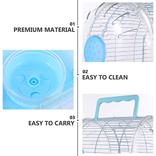 Balacoo Small Animals Habitat Portable Hamster Carrier Case Cage ...